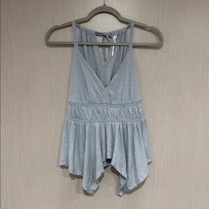 Anthropologie Blue Asymmetrical Tank